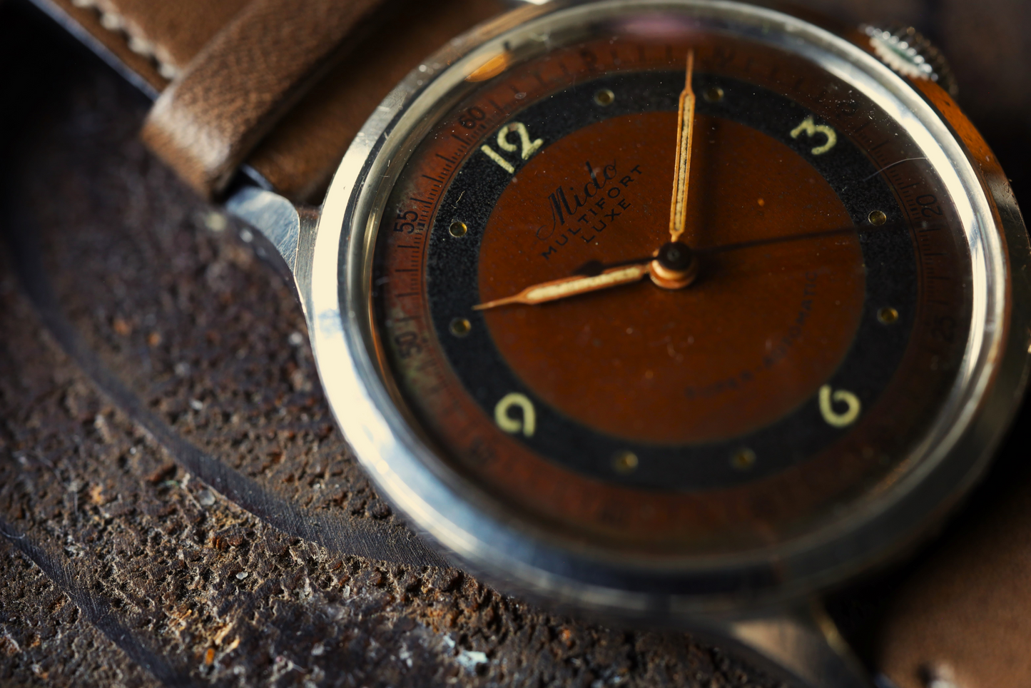 Mido 50's MULTIFORT LUXE Large Case / Cal.917